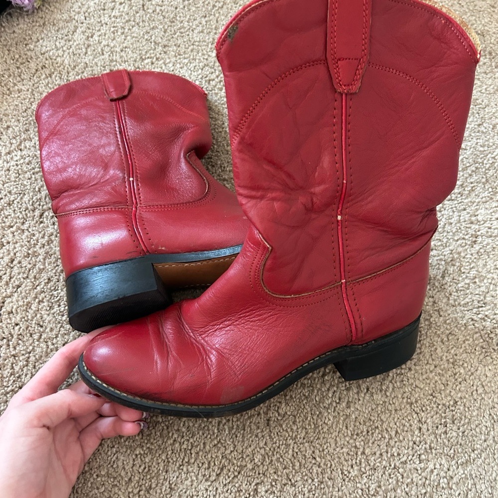Source Unknown Red Heeled Boots